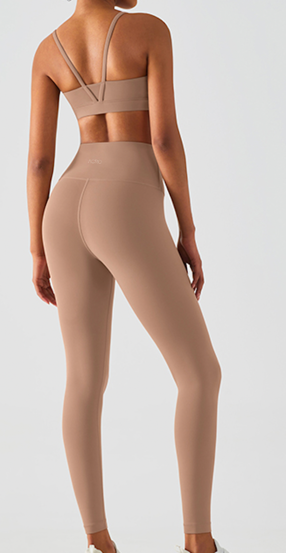 Bralette and Leggings Set in Mocha