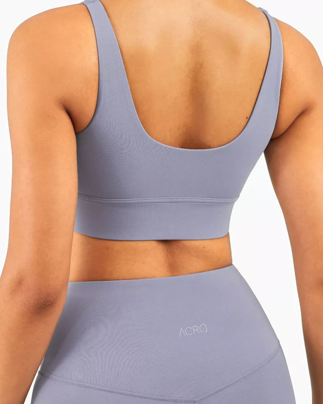 Classic Bra Top & High-Waist Leggings Set in Dark Mauve