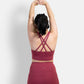 Helene Strappy Bra & High-Waist Leggings Set in Wine